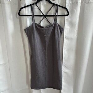 Rvca Athletic Dress Medium Gray Strappy Athleisure Tenniscore Hiking 17759